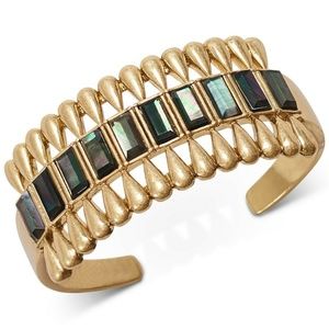 Lucky Brand Mother-of-Pearl Stone Cuff Bracelet